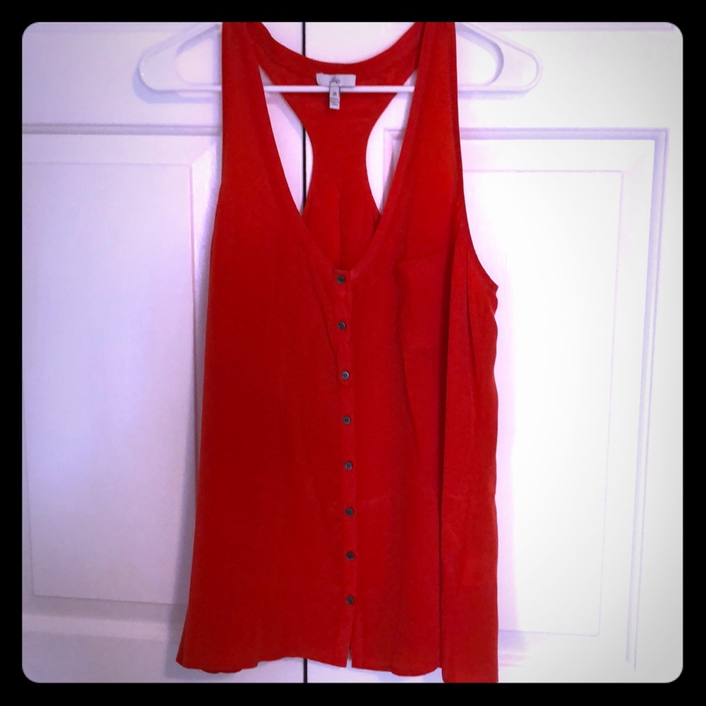 JOIE Silk Button Tank